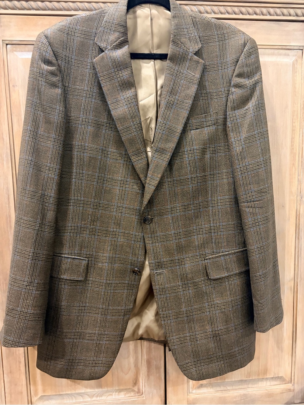 Hart Schaffner Marx Men's Brown Glen Plaid Sport Coat